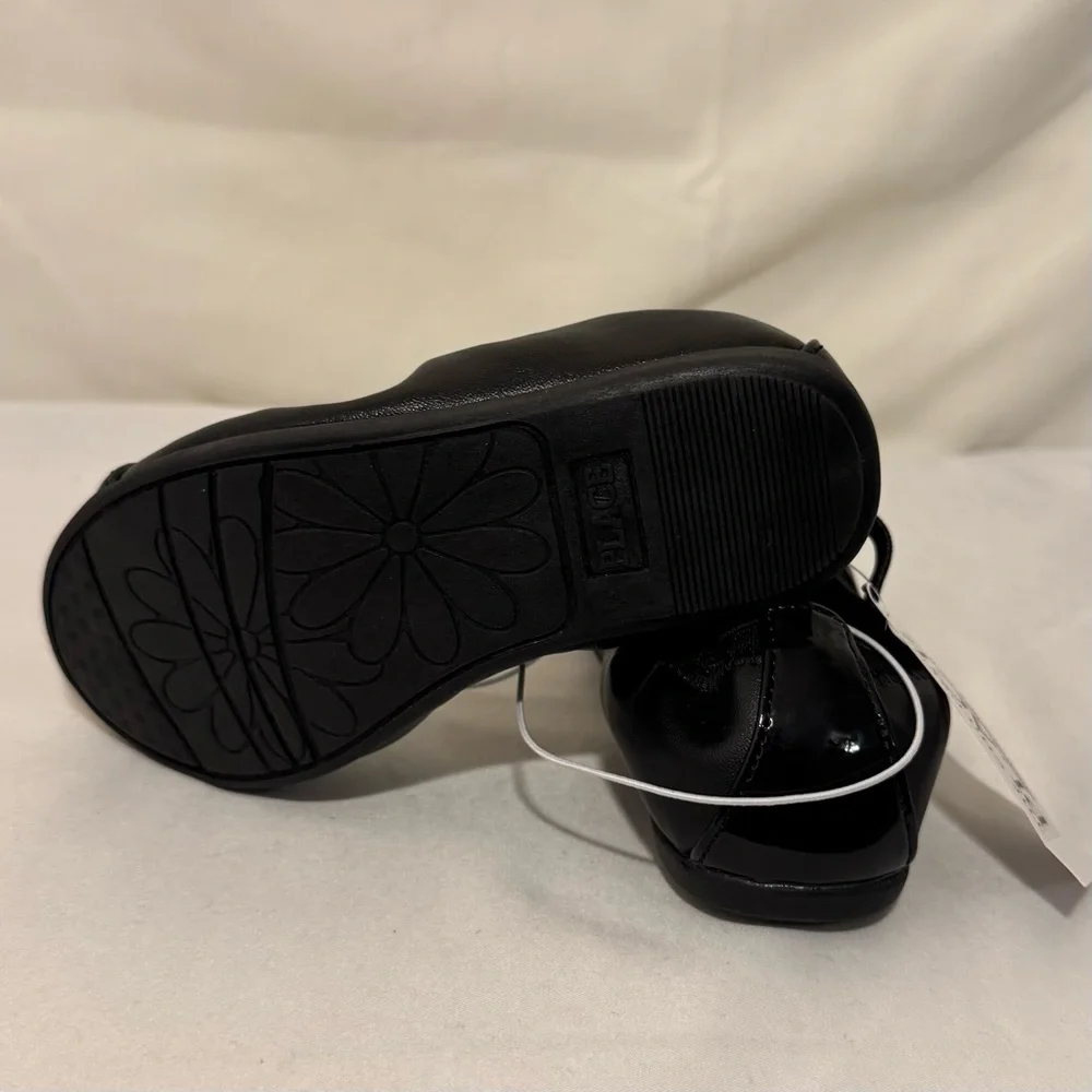 Toddler Girls Shoe Size 7 BLACK Ballet Flats Shoes The Children’s Place NWT‎